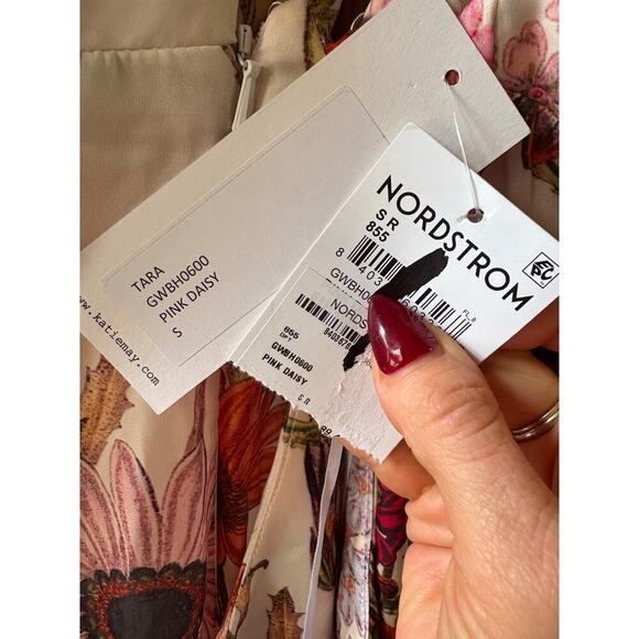 Katie May Tara floral satin maxi wedding gown dress size small - Picture 9 of 11